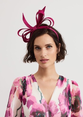 Phase Eight Pink Oversized Bow Hats Pink Australia | ZQ7831429